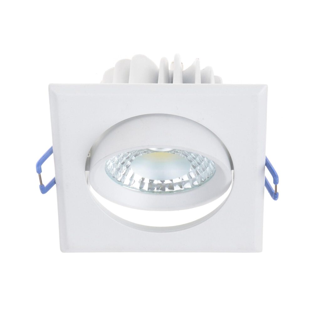 18W recessed anti-glare LED downlight square design with 3000K warm white illumination